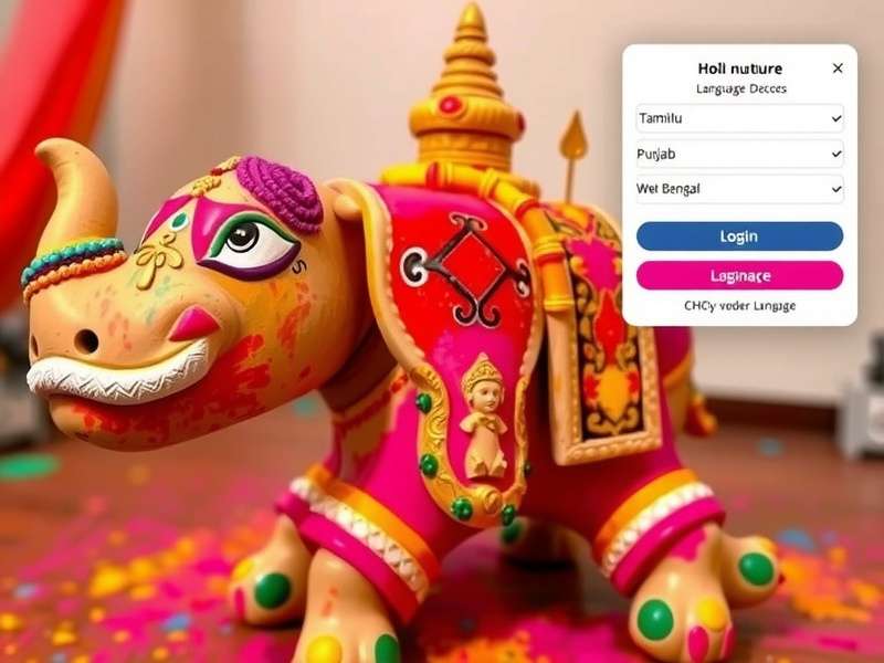 Nandi S Nurture login screen showing language selection and login options